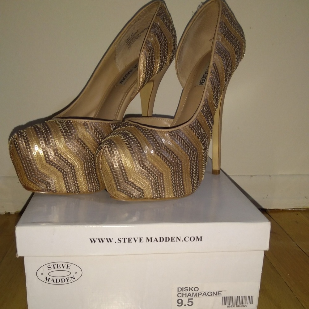 Steve Madden Disko champagne platform heel - Picture 7 of 8